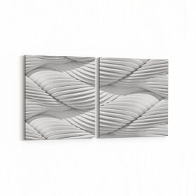 Olla 14942K2Y Geometrik Desen Görseli Kare 2 Parça Yatay 65x30 cm Kanvas Tablo