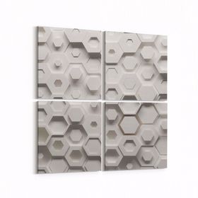 Olla 14945K4 Geometrik Desen Görseli Kare 4 Parça 65x65 cm Kanvas Tablo