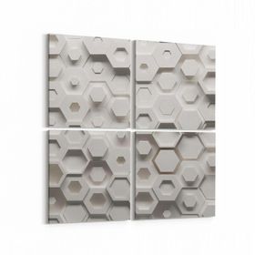 Olla 14945K4 Geometrik Desen Görseli Kare 4 Parça 65x65 cm Kanvas Tablo
