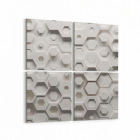 Olla 14945K4 Geometrik Desen Görseli Kare 4 Parça 65x65 cm Kanvas Tablo
