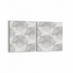 Olla 14947K2Y Geometrik Desen Görseli Kare 2 Parça Yatay 65x30 cm Kanvas Tablo