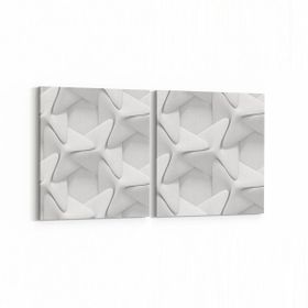 Olla 14947K2Y Geometrik Desen Görseli Kare 2 Parça Yatay 65x30 cm Kanvas Tablo