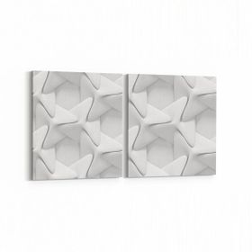 Olla 14947K2Y Geometrik Desen Görseli Kare 2 Parça Yatay 65x30 cm Kanvas Tablo
