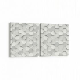 Olla 14949K2Y Geometrik Desen Görseli Kare 2 Parça Yatay 65x30 cm Kanvas Tablo