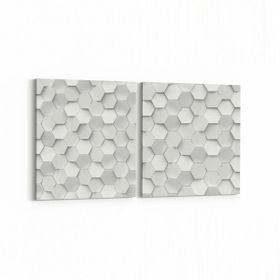 Olla 14949K2Y Geometrik Desen Görseli Kare 2 Parça Yatay 65x30 cm Kanvas Tablo