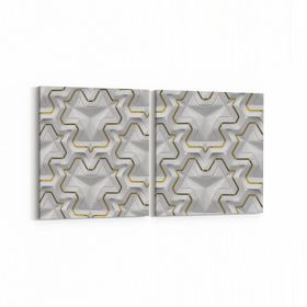 Olla 14950K2Y Geometrik Desen Görseli Kare 2 Parça Yatay 65x30 cm Kanvas Tablo