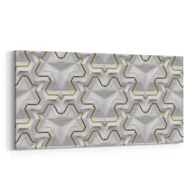 Olla 14950YD Geometrik Desen Görseli Yatay Dar 60x30 cm Kanvas Tablo