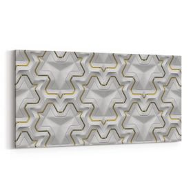 Olla 14950YD Geometrik Desen Görseli Yatay Dar 60x30 cm Kanvas Tablo