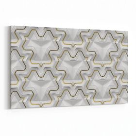 Olla 14951Y Geometrik Desen Görseli Yatay 30x20 cm Kanvas Tablo