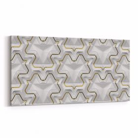 Olla 14951YD Geometrik Desen Görseli Yatay Dar 60x30 cm Kanvas Tablo