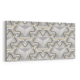 Olla 14951YD Geometrik Desen Görseli Yatay Dar 60x30 cm Kanvas Tablo
