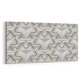 Olla 14951YD Geometrik Desen Görseli Yatay Dar 60x30 cm Kanvas Tablo