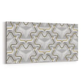 Olla 14951YD Geometrik Desen Görseli Yatay Dar 60x30 cm Kanvas Tablo