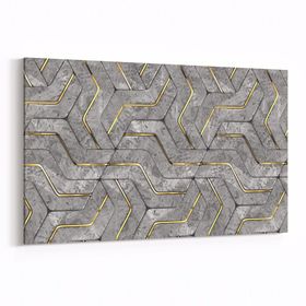 Olla 14954Y Geometrik Desen Görseli Yatay 30x20 cm Kanvas Tablo