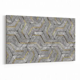 Olla 14954Y Geometrik Desen Görseli Yatay 30x20 cm Kanvas Tablo