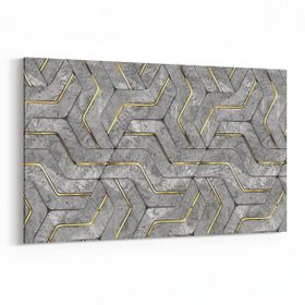 Olla 14954Y Geometrik Desen Görseli Yatay 30x20 cm Kanvas Tablo