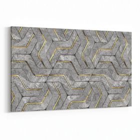 Olla 14954Y Geometrik Desen Görseli Yatay 30x20 cm Kanvas Tablo