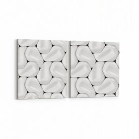 Olla 14955K2Y Geometrik Desen Görseli Kare 2 Parça Yatay 65x30 cm Kanvas Tablo