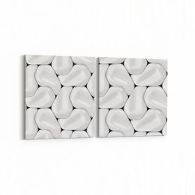 Olla 14955K2Y Geometrik Desen Görseli Kare 2 Parça Yatay 65x30 cm Kanvas Tablo