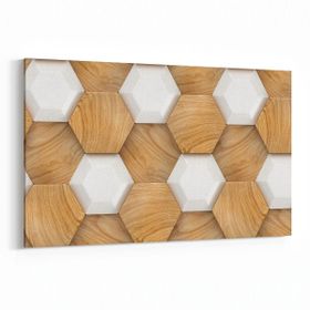 Olla 14956Y Geometrik Desen Görseli Yatay 30x20 cm Kanvas Tablo