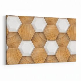 Olla 14956Y Geometrik Desen Görseli Yatay 30x20 cm Kanvas Tablo
