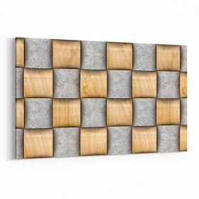 Olla 14957Y Geometrik Desen Görseli Yatay 30x20 cm Kanvas Tablo