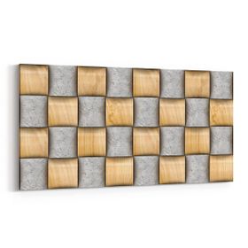 Olla 14957YD Geometrik Desen Görseli Yatay Dar 60x30 cm Kanvas Tablo