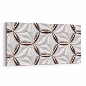 Olla 14959YD Geometrik Desen Görseli Yatay Dar 60x30 cm Kanvas Tablo