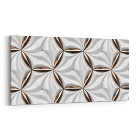 Olla 14959YD Geometrik Desen Görseli Yatay Dar 60x30 cm Kanvas Tablo
