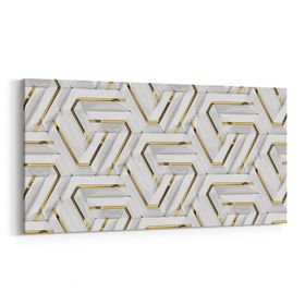 Olla 14960YD Geometrik Desen Görseli Yatay Dar 60x30 cm Kanvas Tablo