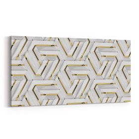 Olla 14960YD Geometrik Desen Görseli Yatay Dar 60x30 cm Kanvas Tablo