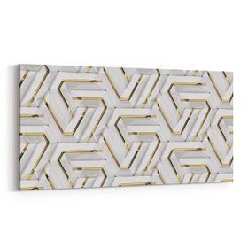 Olla 14960YD Geometrik Desen Görseli Yatay Dar 60x30 cm Kanvas Tablo