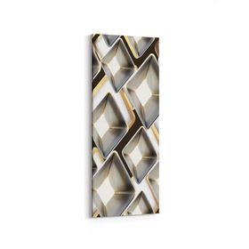 Olla 14961DI Geometrik Desen Görseli Dikey İnce 30x90 cm Kanvas Tablo