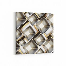 Olla 14961K Geometrik Desen Görseli Kare 25x25 cm Kanvas Tablo