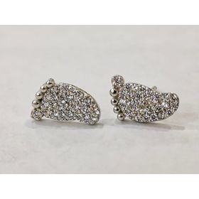 Omar Silver Bebek Ayak İzi Zirkon Taşlı 925 Ayar Gümüş Küpe