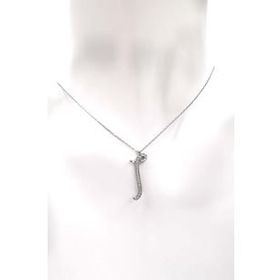 Omar Silver Büyük Boy I Harf Zirkon Taşlı 925 Ayar Gümüş Kolye