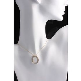 Omar Silver Büyük Boy O Harf Zirkon Taşlı Gold Altın Kaplama 925 Ayar Gümüş Kolye