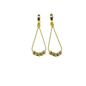 Omar Silver Gold Altın Sallantılı Dorika 925 Ayar Kadın Gümüş Küpe
