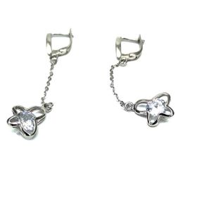 Omar Silver Kelebek Zirkon Taşlı Rodyumlu İthal 925 Ayar Kadın Gümüş Küpe