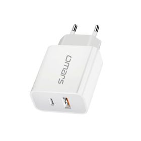 Omars 20W PD Çift Portlu USB-C ve USB-A Hızlı Şarj Cihazı