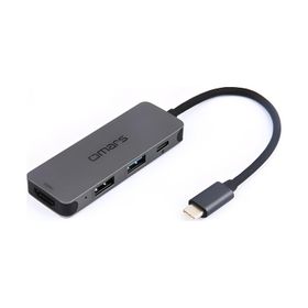 Omars 4 Port USB-C Hub 4K HDMI Video Transferi USB 3.1 PD USB-A ve Type-C Hub Çoklayıcı Adaptör
