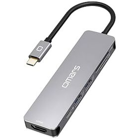 Omars 6 Port Type-C USB 3.1 PD 4K HDMI Video Transferi SD/TF Kart Uyumlu Hub Dönüştürücü Adaptör