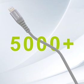 Omars iPhone Type-C to Lightning Örgülü 1 mt Gri Hızlı Şarj ve Data Kablosu