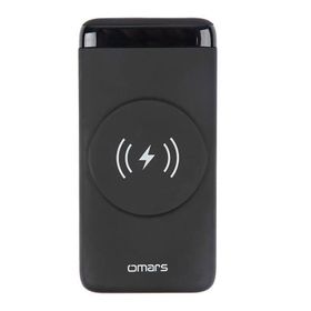 Omars Siyah 20W 10000 mAh Led Göstergeli USB Type-C ve Magsafe Uyumlu Kablosuz Şarj Powerbank