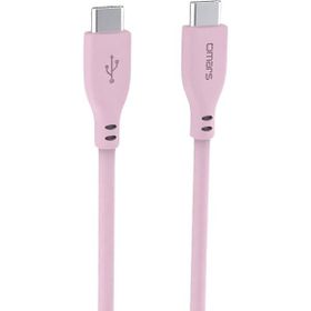 Omars Type-C to Type-C Silikon PD Pembe Hızlı Şarj Kablosu