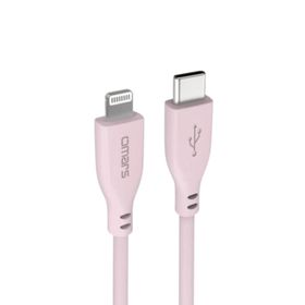 Omars Usb-C To Mfı Lightning iPhone Silikon Pd Pembe Hızlı Şarj Kablosu