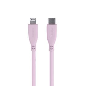 Omars Usb-C To Mfı Lightning iPhone Silikon Pd Pembe Hızlı Şarj Kablosu