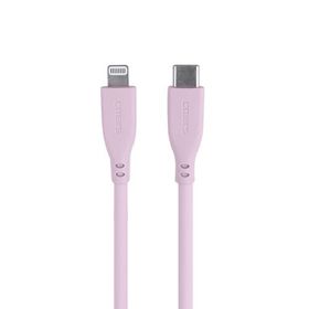 Omars Usb-C To Mfı Lightning iPhone Silikon Pd Pembe Hızlı Şarj Kablosu