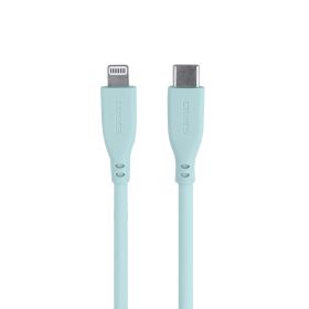 Omars USB-C to MFI Lightning iPhone Silikon PD Yeşil Hızlı Şarj Kablosu