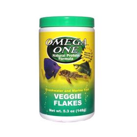 Omega One Veggie Flakes 1000 ml 148 gr Balık Yemi